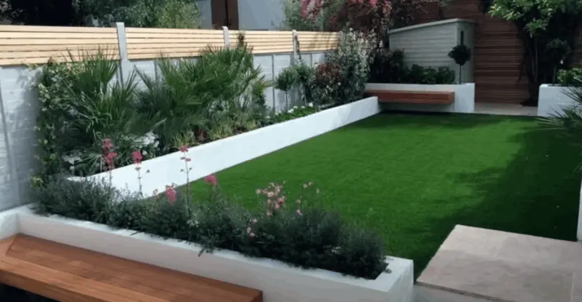 Landscaped yard with plants